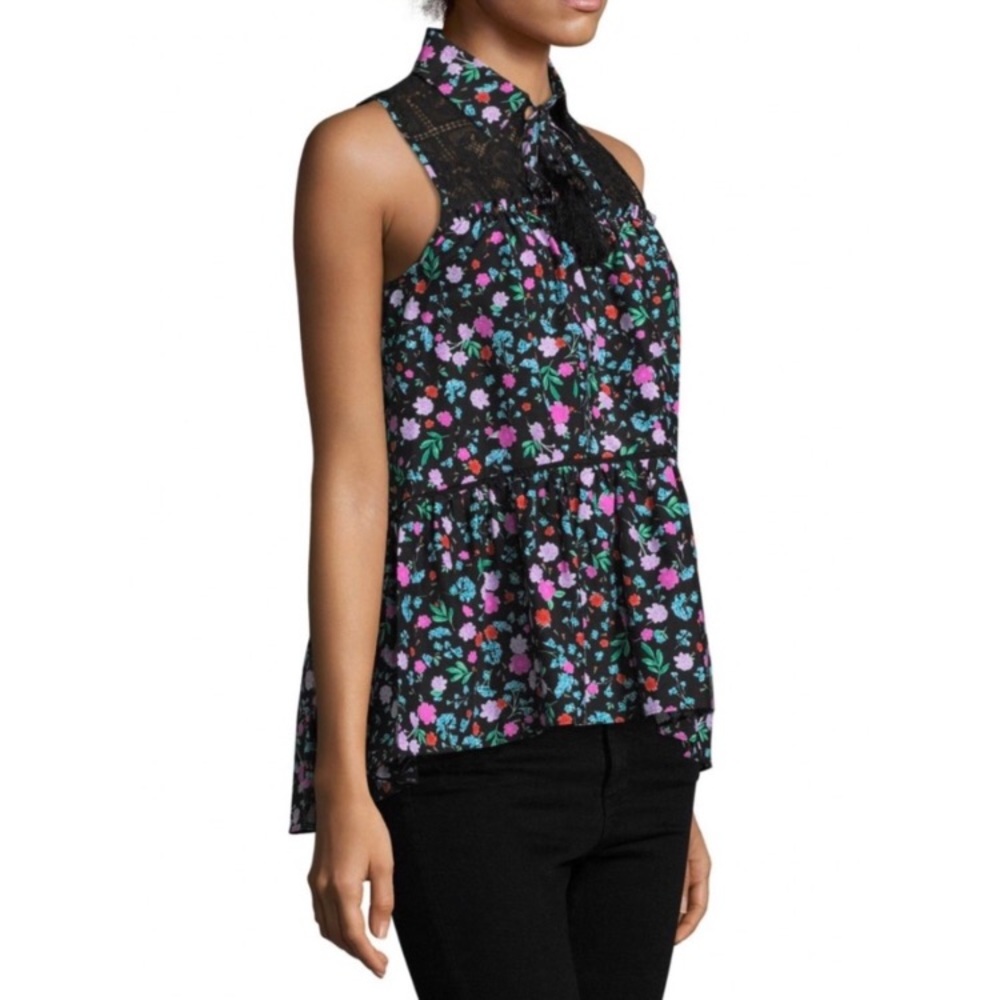 KATE SPADE | Greenhouse Lace Yoke Top Floral